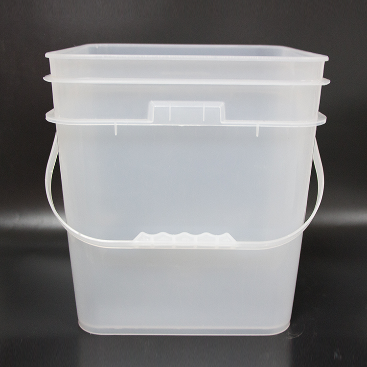 15L clear plastic square bucket